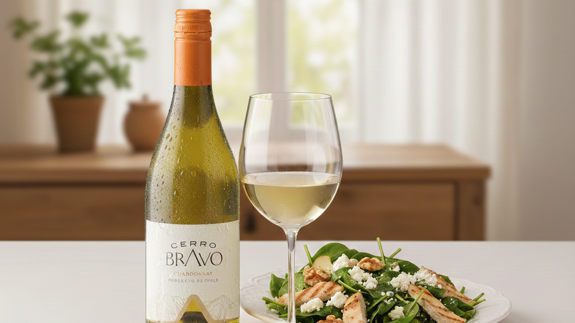 Cerro Bravo Chardonnay: frescor, elegância e a harmonização perfeita com salada leve