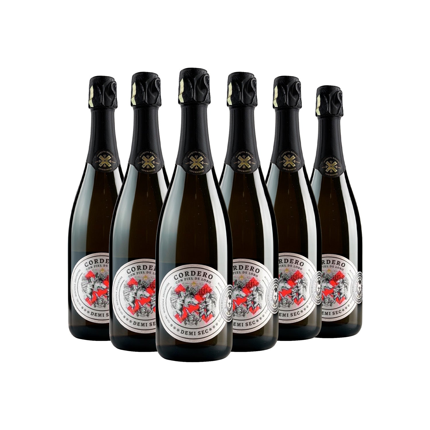 Kit 6 Espumantes Cordero Con Piel de Lobo Demi-Sec
